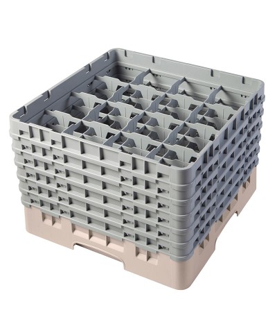 Cambro - 16S1114-184 / Cesta lavado (50 x 50 cm) para copas y vasos con 16 comp. 6 alt. - dia. máx. 10,9 cm alt. máx. 29,9 cm