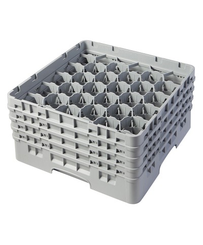 Cambro - 30S800-151 / Cesta de lavado (50 x 50 cm) copas y vasos con 30 comp. 4 alt. - dia. máx. 7,84 cm alt. máx. 21,7 cm