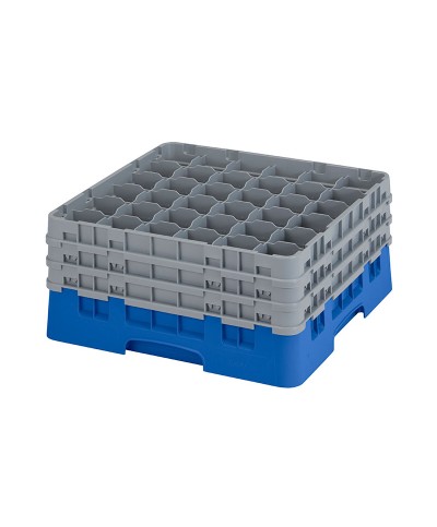 Cambro - 36S738-168 / Cesta de lavado (50 x 50 cm) copas y vasos con 36 comp. 3 alt. - dia. máx. 7,2 cm alt. máx. 20 cm
