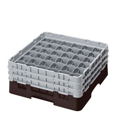 Cambro - 36S638-167 / Cesta de lavado (50 x 50 cm) copas y vasos con 36 comp. 3 alt. - dia. máx. 7,2 cm alt. máx. 17,6 cm