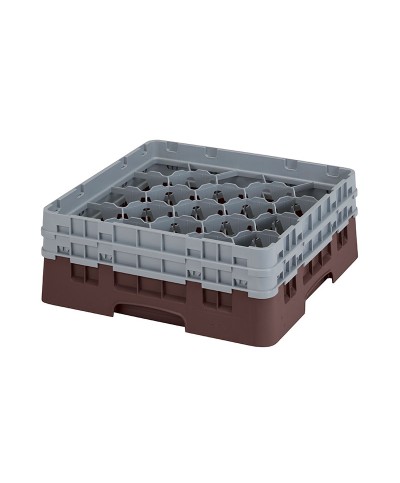 Cambro - 20S534-167 / Cesta de lavado (50 x 50 cm) para copas y vasos con 20 comp. 2 alt. - dia. máx. 9,84 cm alt. máx. 14,9 cm