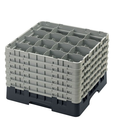 Cambro - 16S1214-110 / Cesta lavado (50 x 50 cm) para copas y vasos con 16 comp. 6 alt. - dia. máx. 10,9 cm alt. máx. 32,3 cm