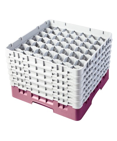 Cambro - 49S1114-416 / Cesta de lavado (50 x 50 cm) copas y vasos con 49 comp. 6 alt. - dia. máx. 6 cm alt. máx. 29,9 cm