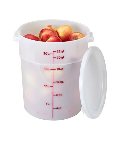 Cambro - RFS22-148 / Recipiente redondo de polietileno - (37,8 cm de Ø) - (profundidad: 38,10 cm) - (20,8 litros)