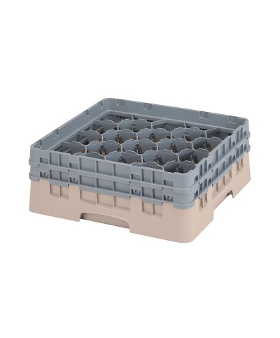 Cambro - 20S534-184 / Cesta de lavado (50 x 50 cm) para copas y vasos con 20 comp. 2 alt. - dia. máx. 9,84 cm alt. máx. 14,9 cm