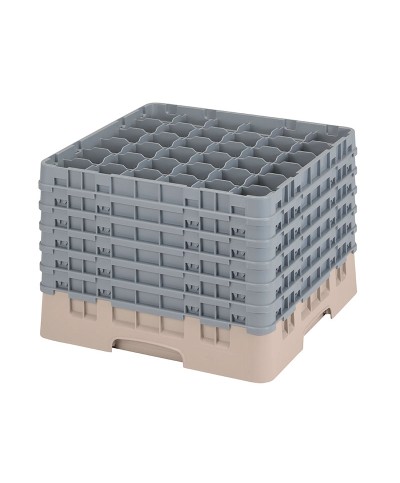 Cambro - 36S1214-184 / Cesta de lavado (50 x 50 cm) copas y vasos con 36 comp. 6 alt. - dia. máx. 7,2 cm alt. máx. 32,3 cm