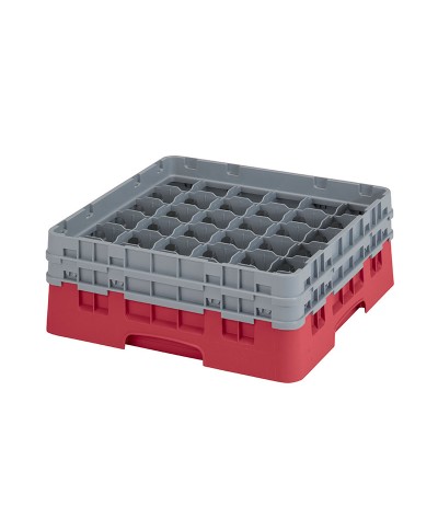 Cambro - 36S434-416 / Cesta de lavado (50 x 50 cm) copas y vasos con 36 comp. 2 alt. - dia. máx. 7,2 cm alt. máx. 13,5 cm