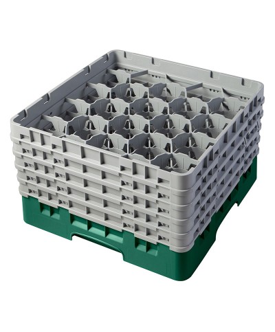 Cambro - 20S958-119 / Cesta de lavado (50 x 50 cm) copas y vasos con 20 comp. - 5 alt. - dia. máx. 9,84 cm alt. máx. 25,8 cm