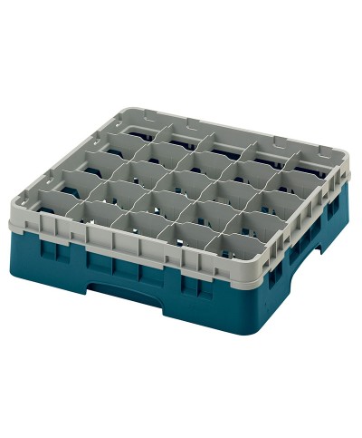 Cambro - 25S418-414 / Cesta de lavado (50 x 50 cm) copas y vasos con 25 comp. 1 alt. - dia. máx. 8,7 cm alt. máx. 11,8cm