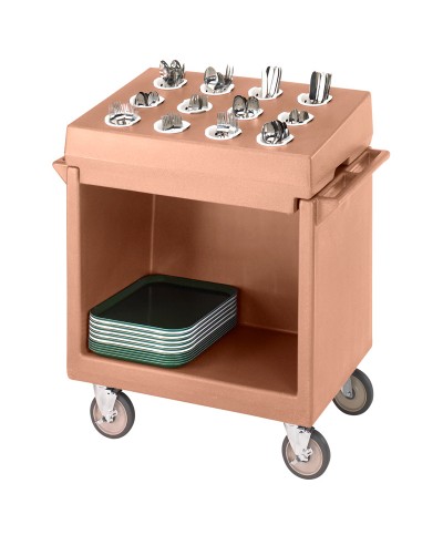 Cambro - TDCR12-157 / Carro combinado para bandejas y cubiertos (12 soportes cilindros) - ( 97 x 58 x 105 cm)