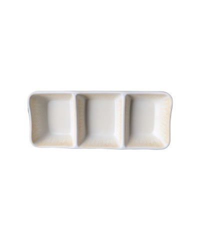 Adrier - SRCTB19482-GIN / Colección GINGER - Cuenco rectangular 3 compartimentos - 19 x 8 cm x 2,5 cm alto
