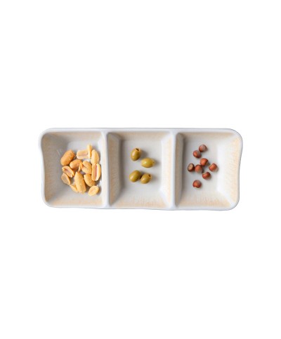 Adrier - SRCTB19482-GIN / Colección GINGER - Cuenco rectangular 3 compartimentos - 19 x 8 cm x 2,5 cm alto