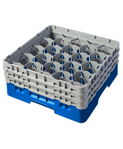 Cambro - 20S638-168 / Cesta de lavado (50 x 50 cm) para copas y vasos con 20 comp. 3 alt. - dia. máx. 9,84 cm alt. máx. 17,6 cm