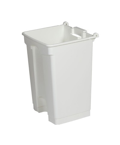 Probbax - SO-1245-WHT-BASE / Cubo de basura con pedal y con ruedas - 41 x 39,8 x 60 cm - 45 L