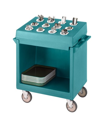 Cambro - TDCR12-401 / Carro combinado para bandejas y cubiertos (12 soportes cilindros) - ( 97 x 58 x 105 cm)
