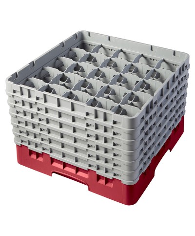 Cambro - 25S1214-416 / Cesta de lavado (50 x 50 cm) copas y vasos con 25 comp. 6 alt. - dia. máx. 8,7 cm alt. máx. 32,3 cm