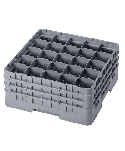 Cambro - 25S738-151 / Cesta de lavado (50 x 50 cm) copas y vasos con 25 comp. 3 alt. - dia. máx. 8,7 cm alt. máx. 20 cm
