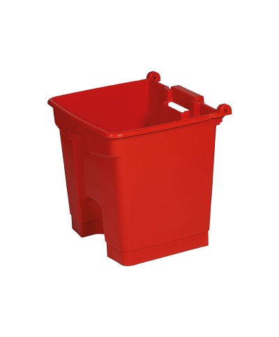 Probbax - SO-1230-RED-BASE / Cubo de basura con pedal y con ruedas - 41 x 39,8 x 43,5 cm - 30 L