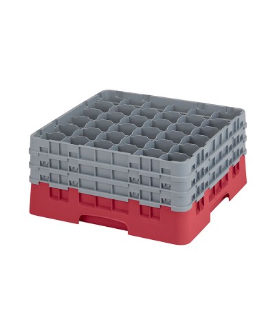 Cambro - 36S738-416 / Cesta de lavado (50 x 50 cm) copas y vasos con 36 comp. 3 alt. - dia. máx. 7,2 cm alt. máx. 20 cm