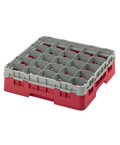 Cambro - 25S418-416 / Cesta de lavado (50 x 50 cm) copas y vasos con 25 comp. 1 alt. - dia. máx. 8,7 cm alt. máx. 11,8cm