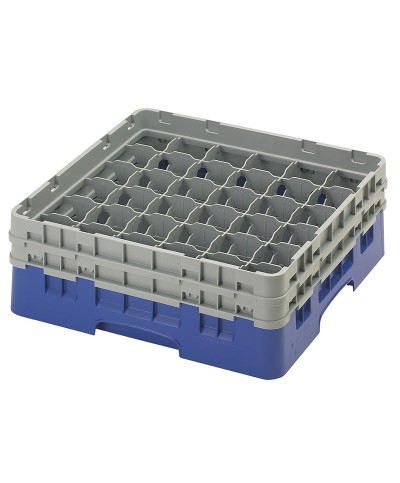 Cambro - 36S434-168 / Cesta de lavado (50 x 50 cm) copas y vasos con 36 comp. 2 alt. - dia. máx. 7,2 cm alt. máx. 13,5 cm