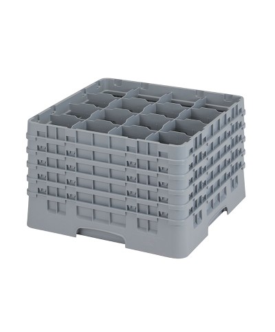 Cambro - 16S1058-151 / Cesta lavado (50 x 50 cm) para copas y vasos con 16 comp. 5 alt. - dia. máx. 10,9 cm alt. máx. 28,2 cm
