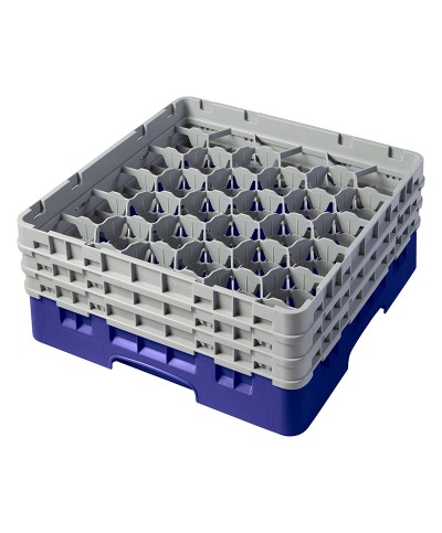 Cambro - 30S638-186 / Cesta de lavado (50 x 50 cm) copas y vasos con 30 comp. 3 alt. - dia. máx. 7,84 cm alt. máx. 17,6 cm