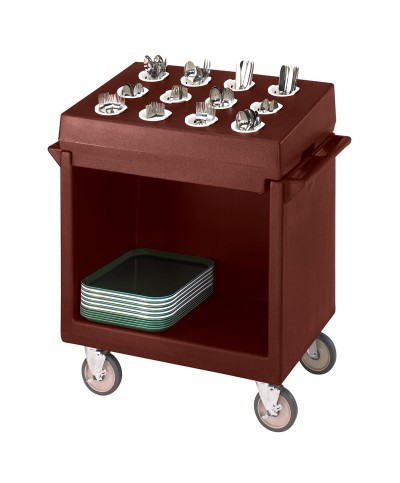 Cambro - TDCR12-131 / Carro combinado para bandejas y cubiertos (12 soportes cilindros) - ( 97 x 58 x 105 cm)