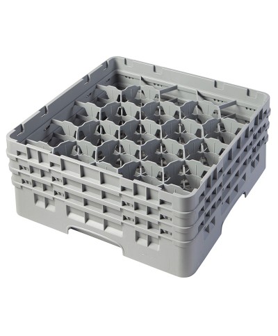 Cambro - 20S638-151 / Cesta de lavado (50 x 50 cm) para copas y vasos con 20 comp. 3 alt. - dia. máx. 9,84 cm alt. máx. 17,6 cm