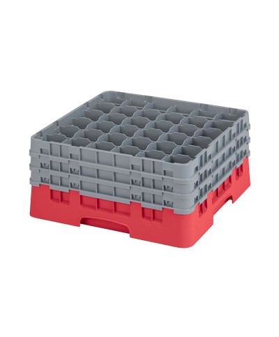 Cambro - 36S738-163 / Cesta de lavado (50 x 50 cm) copas y vasos con 36 comp. 3 alt. - dia. máx. 7,2 cm alt. máx. 20 cm