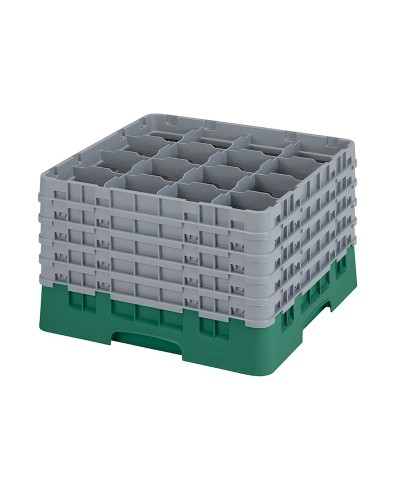 Cambro - 16S1058-119 / Cesta lavado (50 x 50 cm) para copas y vasos con 16 comp. 5 alt. - dia. máx. 10,9 cm alt. máx. 28,2 cm