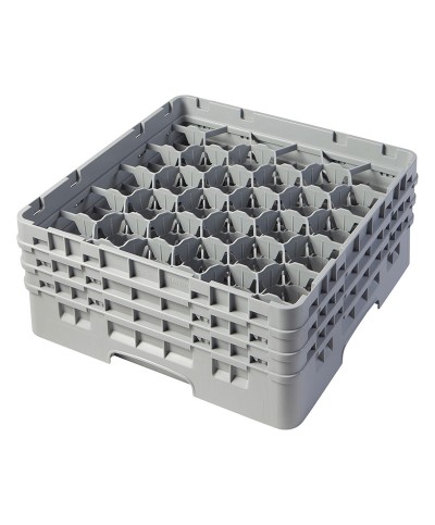 Cambro - 30S638-151 / Cesta de lavado (50 x 50 cm) copas y vasos con 30 comp. 3 alt. - dia. máx. 7,84 cm alt. máx. 17,6 cm