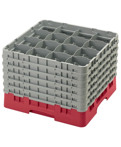 Cambro - 16S1214-416 / Cesta lavado (50 x 50 cm) para copas y vasos con 16 comp. 6 alt. - dia. máx. 10,9 cm alt. máx. 32,3 cm