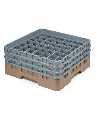 Cambro - 49S638-184 / Cesta de lavado (50 x 50 cm) copas y vasos con 49 comp. 3 alt. - dia. máx. 6 cm alt. máx. 17,6 cm