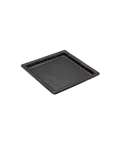 Adrier - SQP1414-MBK / Colección TERRAL - Plato cuadrado pequeño - (14 x 14 x 2 cm)