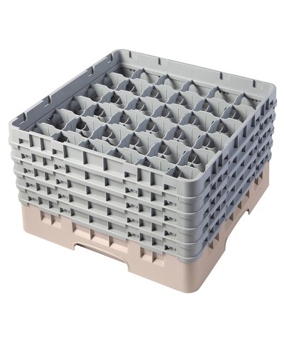 Cambro - 36S1058-184 / Cesta de lavado (50 x 50 cm) copas y vasos con 36 comp. 5 alt. - dia. máx. 7,2 cm alt. máx. 28,2 cm