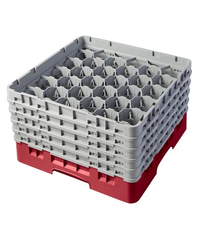 Cambro - 30S958-416 / Cesta de lavado (50 x 50 cm) copas y vasos con 30 comp. 5 alt. - dia. máx. 7,84 cm alt. máx. 25,8 cm