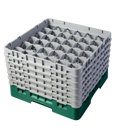 Cambro - 36S1114-119 / Cesta de lavado (50 x 50 cm) copas y vasos con 36 comp. 6 alt. - dia. máx. 7,2 cm alt. máx. 29,9 cm