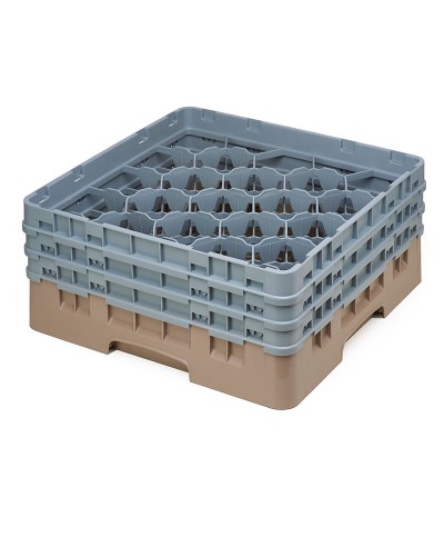 Cambro - 20S738-184 / Cesta de lavado (50 x 50 cm) para copas y vasos con 20 comp. 3 alt. - dia. máx. 9,84 cm alt. máx. 20 cm