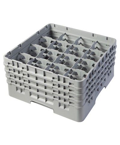 Cambro - 16S800-151 / Cesta de lavado (50 x 50 cm) para copas y vasos con 16 comp. 4 alt. - dia. máx. 10,9 cm alt. máx. 21,7 cm