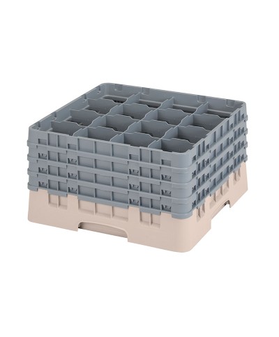 Cambro - 16S900-184 / Cesta de lavado (50 x 50 cm) para copas y vasos con 16 comp. 4 alt. - dia. máx. 10,9 cm alt. máx. 24,1 cm