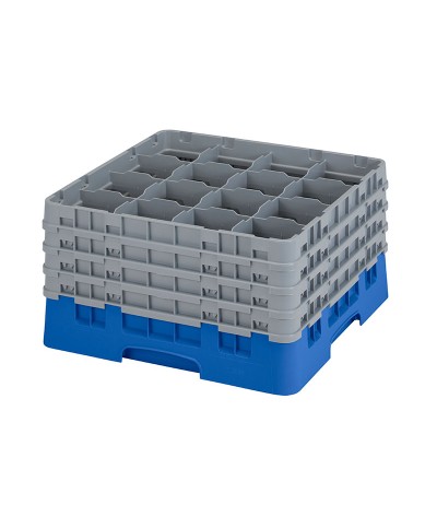 Cambro - 16S900-168 / Cesta de lavado (50 x 50 cm) para copas y vasos con 16 comp. 4 alt. - dia. máx. 10,9 cm alt. máx. 24,1 cm