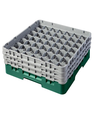 Cambro - 49S638-119 / Cesta de lavado (50 x 50 cm) copas y vasos con 49 comp. 3 alt. - dia. máx. 6 cm alt. máx. 17,6 cm