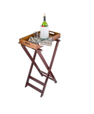 Soporte de tijera para bandejas en madera 81 cm