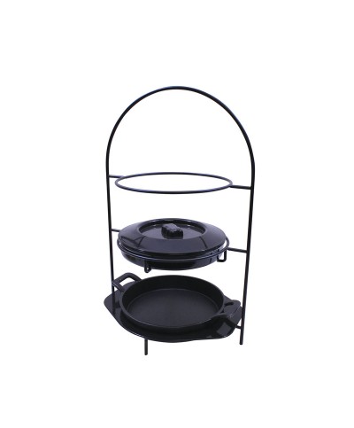 TableCraft - Torre para fajitas - soporte con 3 anillos - 45 x 28,6 x 20,6 cm