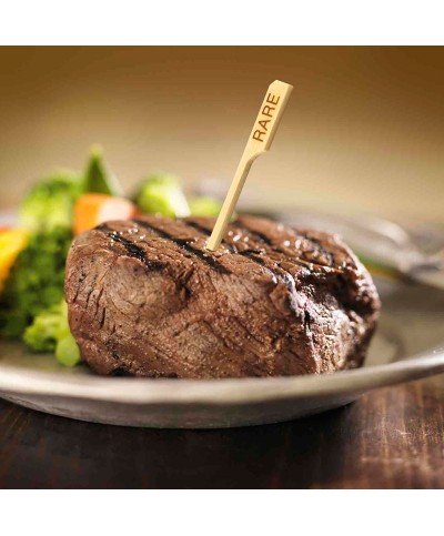 TableCraft - Palillo marcador de carne "Poco hecho" - 9 cm - paq. 100 Uds.