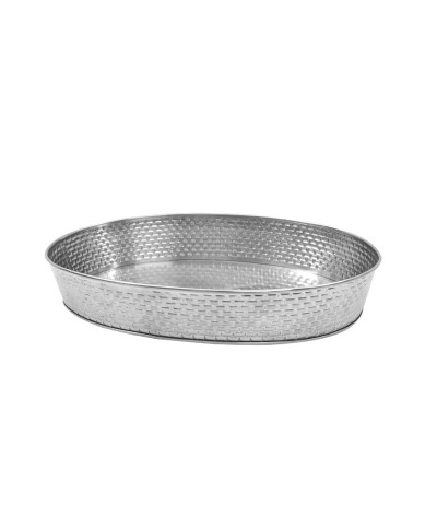 TableCraft - Bandeja ovalada 33 cm x 22,8 cm x 3,8 cm alto.- textura de ladrillos