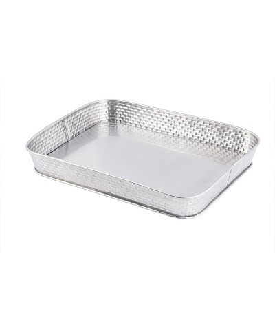 TableCraft - Bandeja rectangular 30,5 cm x 22,8 cm x 3,8 cm alto.- textura de ladrillos