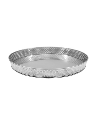 TableCraft - Bandeja redonda Ø26,7 cm x 3,5 cm alto. - textura de ladrillos