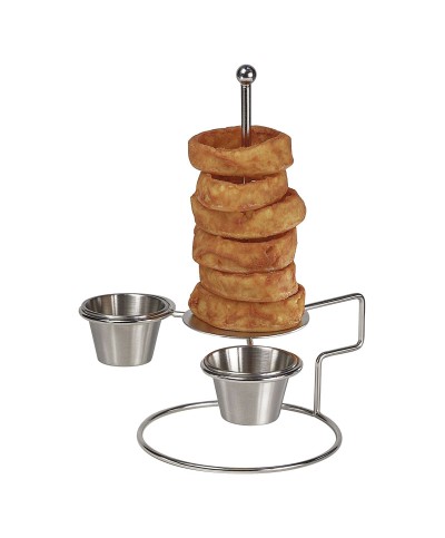 Clipper Mill - Recipientes para aros de cebolla con soporte para ramekines - Ø10,2 cm, 17,8 cm de altura
